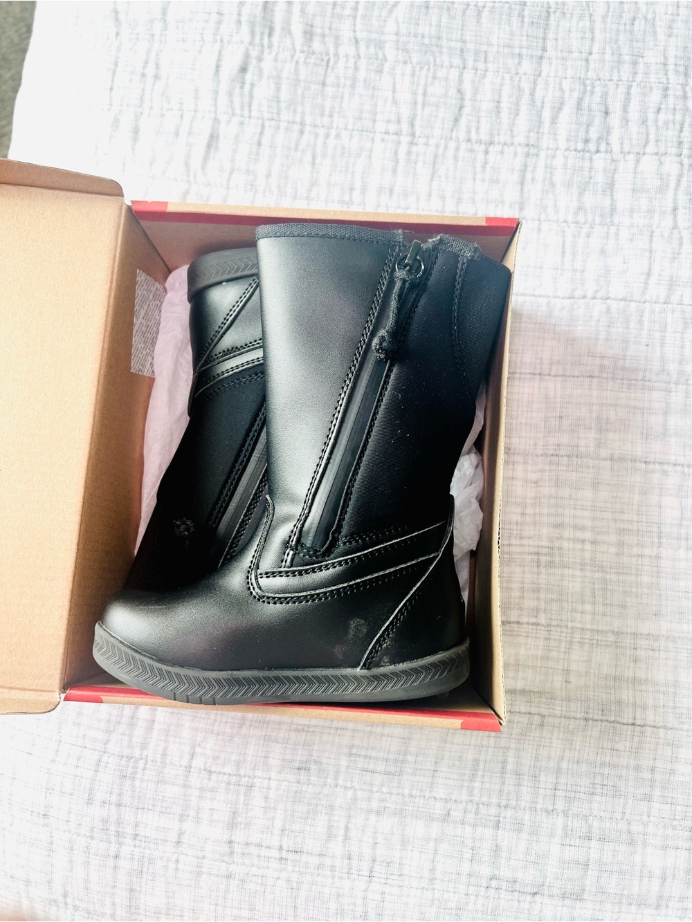 Unisex Toddler Black Waterproof Rain & Snow Boots - Picture 3 of 7